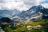 Panorami delle vette dall'Ospizio Sottile sul Colle Valdobbia. Val Sesia 